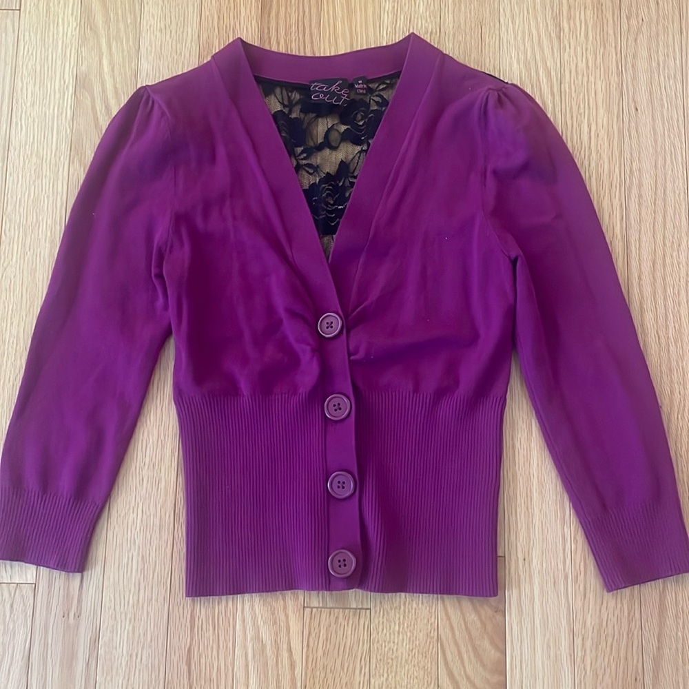 Lace back cardigan